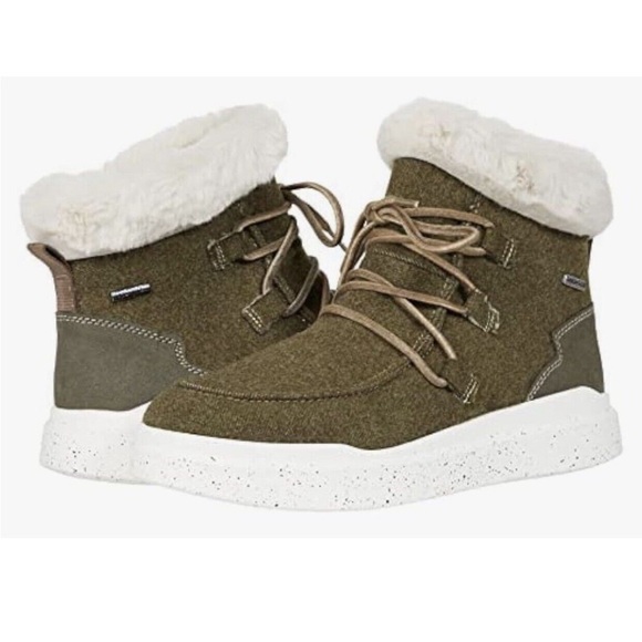 Romika Shoes - Tomika Green and White Winter Boots with Fluffy Lining Waterproof UK 42